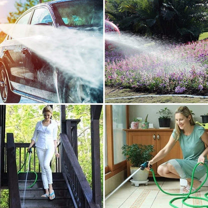 Yiting Expandable Garden Hose 25ft/50ft/100ft/125ft/150ft/200ft, 3 Times Flexible Expanding Magic Garden Water Hose Pipe with 8 Function Spray Nozzle and 3/4"&1/2" Hose Connect Fittings (Green, 25FT)