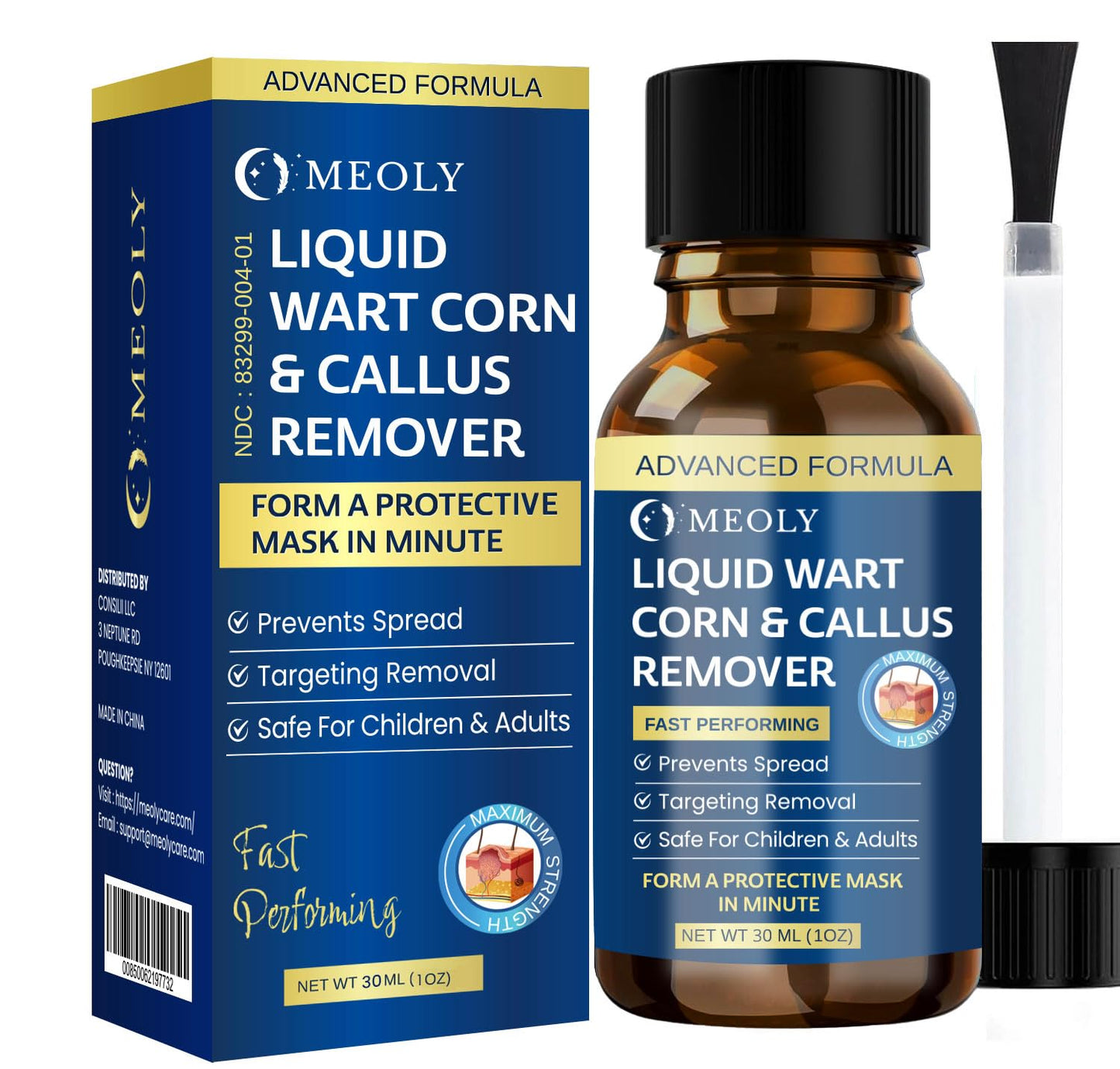 MEOLY Fast-Acting Wart Remover Freeze Off : Wart Remover for Men Women - Wart Removal for Plantar Wart, Common Wart, Flat Wart 30 ML