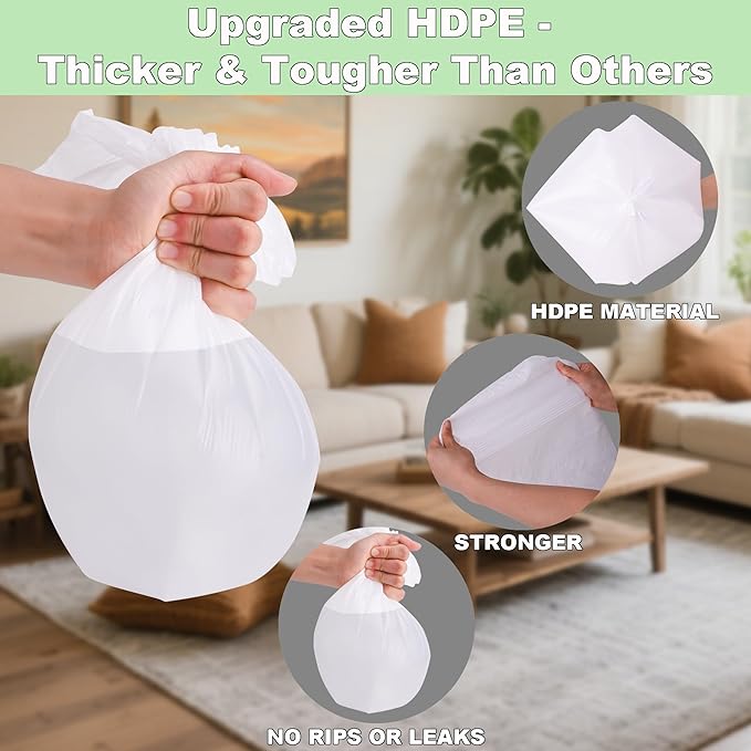 TECHSHARE 4 Gallon Small Trash Bags
