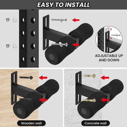 Nordic Hamstring Curl Squat Rack Attachment, Sit Up Assistant Device Abdominal Core Workout, Bulgarian Split Squats, for Power Rack Power Cage