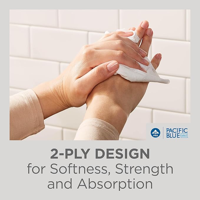 Pacific Blue Select Multifold Premium 2-Ply Paper Towels by GP PRO, 125 Paper