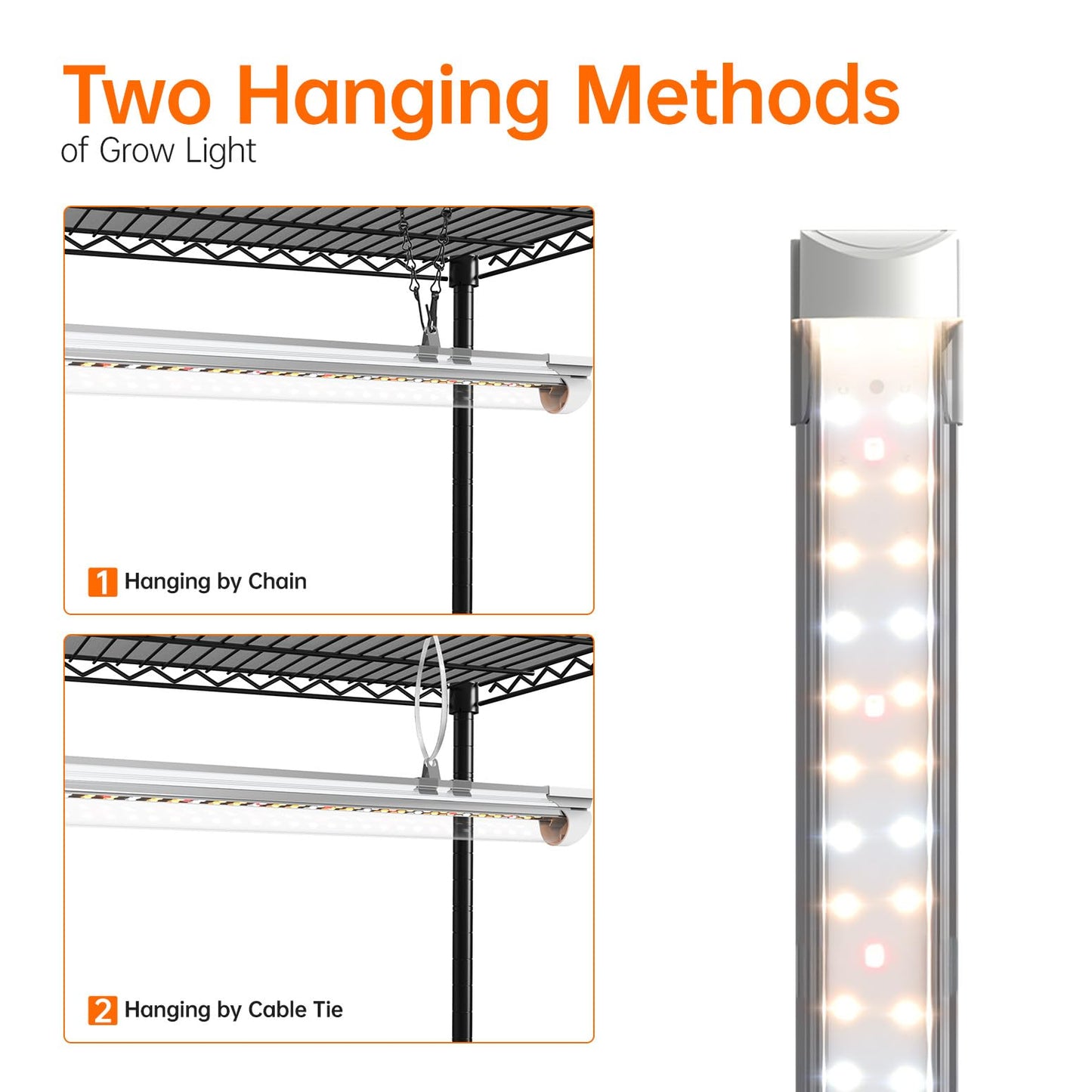 Bstrip Plant Shelf with Grow Light, 5 Tier Large Tall Plant Stand with 3FT T8 120W Grow Light for Indoor Plants, Full Spectrum LED Plant Light with Wheel for Seedling, (47.2" Lx17.8 Wx71 H)