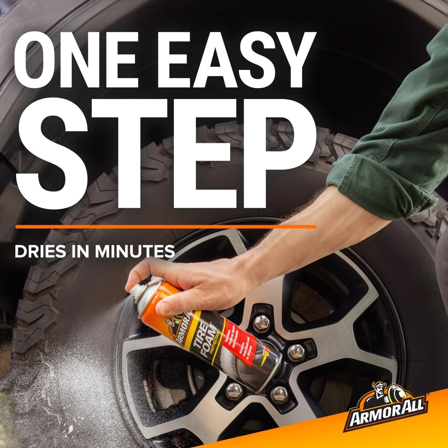 Armor All Tire Foam, Tire Cleaner Spray for Cars, Trucks, Gifts for Dad, Motorcycles, 20 Oz Each, 1.25 Pound (Pack of 1)
