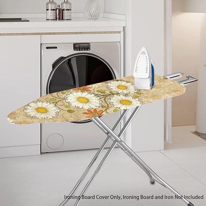 Daisy Print Ironing Board Cover and Pad Heat Reflective Stain Resistant Iron