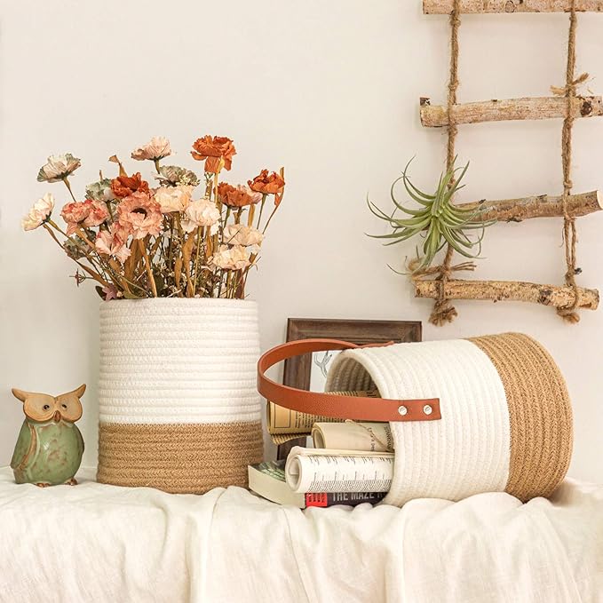Goodpick 2pack Jute Rope Hanging Basket