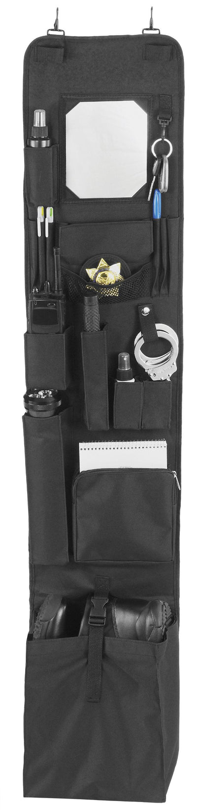 EXPLORER LB1 Police Style Hanging Closet Door Organizer 11" x 52"-Locker Org, Black