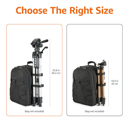 Amazon Basics 152 cm (60-Inch) Lightweight Camera, DSLR and Binocular Tripod with Bag, Black