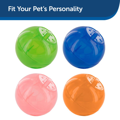 PetSafe Slimcat Slow Feeder Ball for Cats - Interactive Puzzle Game for Your Cat - Fill with Food and Treats - Great for Indoor Play for Kittens and Adult Cats, Portion Control and Fast Eaters (Blue)