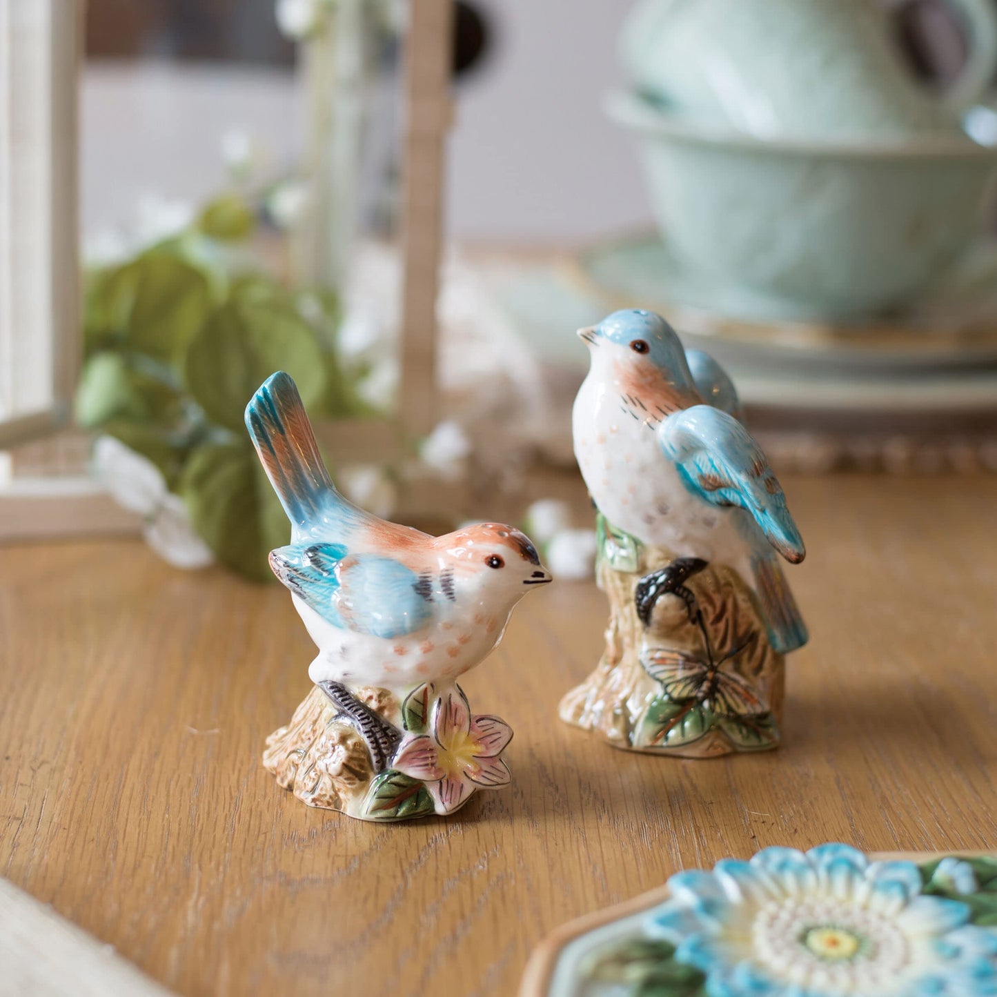 Fitz & Floyd Toulouse Salt and Pepper Set, Blue, 2 Piece