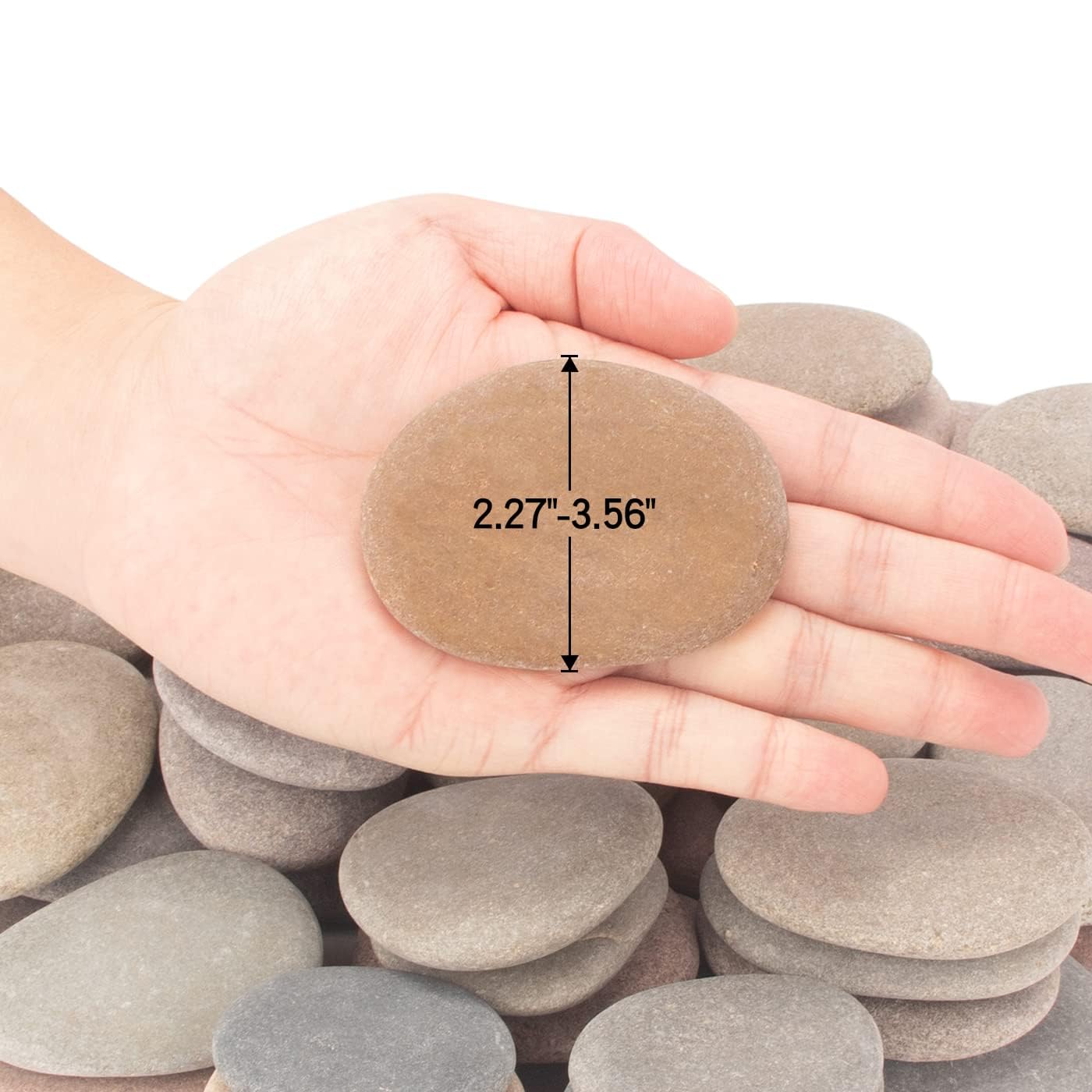 BLXQI Painting Rocks, 97-105 PCS, 18 Pounds, 2.33"-3.72" Size, DIY Craft Rocks, Natural Stones