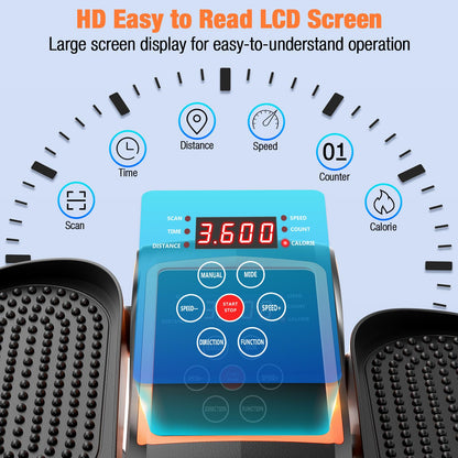 Under Desk Elliptical Machine, Ellipse Leg Exerciser as Seen on TV with Remote, 15 Adjustable Speed, Portable Elliptical Machine While Sitting for Seniors, Quiet for Home Office