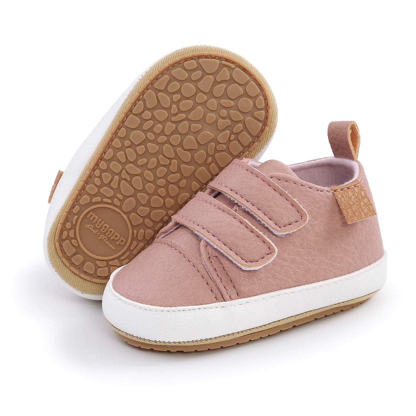 RVROVIC Baby Boys Girls Sneakers Anti-Slip Oxford Loafer Flats Infant Toddler PU Leather Soft Sole Baby Shoes(12-18 Months,Toddler,3-Pink)
