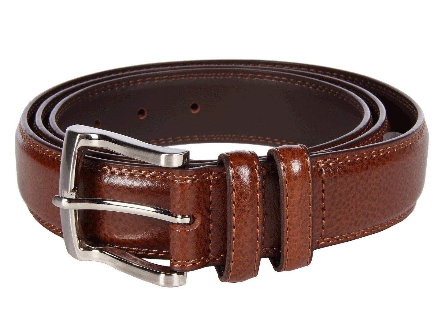 Florsheim Men's Big-Tall Pebble Grain Leather Belt 32mm, Cognac, 46