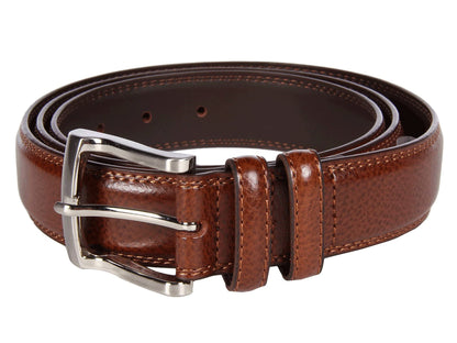 Florsheim Men's Big-Tall Pebble Grain Leather Belt 32mm, Cognac, 46