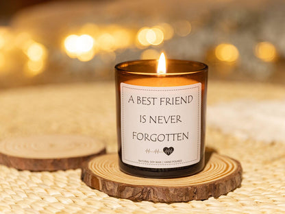Dog Memorial Gifts for Loss of Dog, Pet Loss Sympathy Gift, A Best Friend is Never Forgotten Candle - Lavender and Eucalyptus, Crafted by Natural Soy Wax & Natural Essential Oils