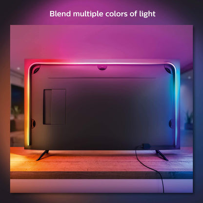 Philips Hue Play Gradient 55" Smart TV Light Strip - Flowing Multicolor LED Color-Changing TV BackLight - Sync with TV, Music, and Gaming - Requires Bridge and Sync Box - Control with App or Voice