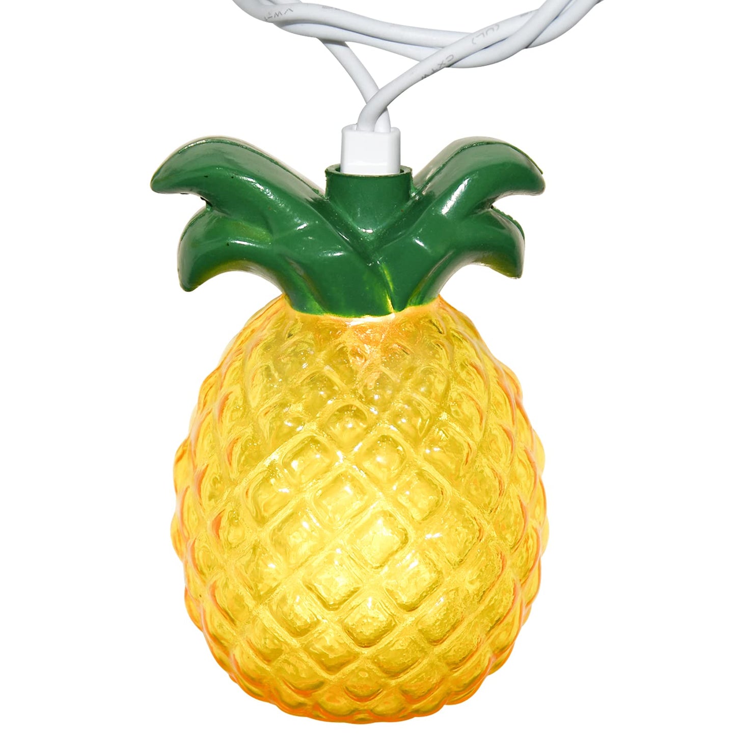 SUNSGNE Pineapple String Lights, Outdoor String Light with 10 Pineapples, Outdoor Indoor Party Lights, Summer Patio String Lights, Pineapple String Mini Incandescent Light, Hawaiian Themed Lights