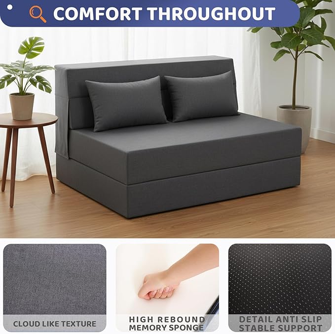 Fvkind Folding Sofa Bed, Foldable Sleeper Chair