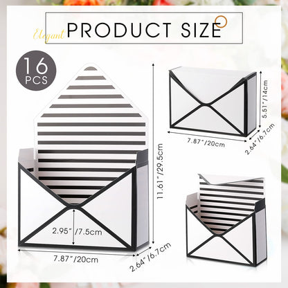 Geyee 16 Pcs Graduation Florist Bouquet Envelope Boxes Flower Bouquet Packaging Gift Paper Boxes Gift Wrapping Envelope Box Flower Bags for Mother's Day Valentines Wedding Party