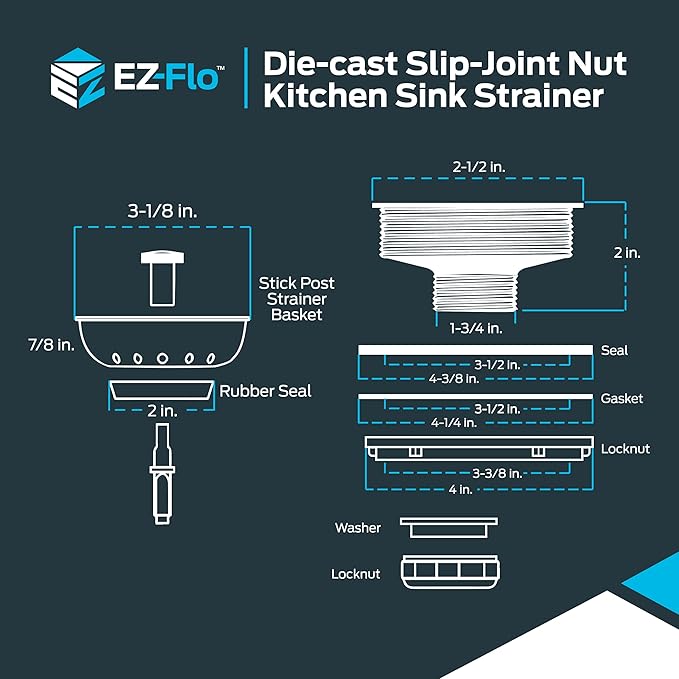EZ-FLO Kitchen Sink Strainer