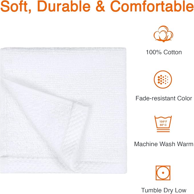 Amazon basics cotton washcloths, Lightweight quick-dry