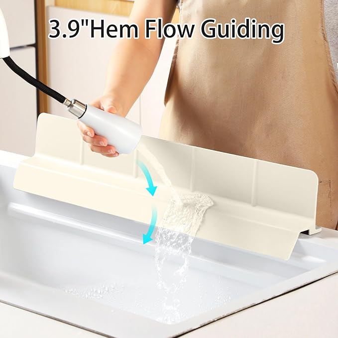 23" Ultra Silicone Sink Splash Guard Released in 2025/Dec, Self-Draining Water