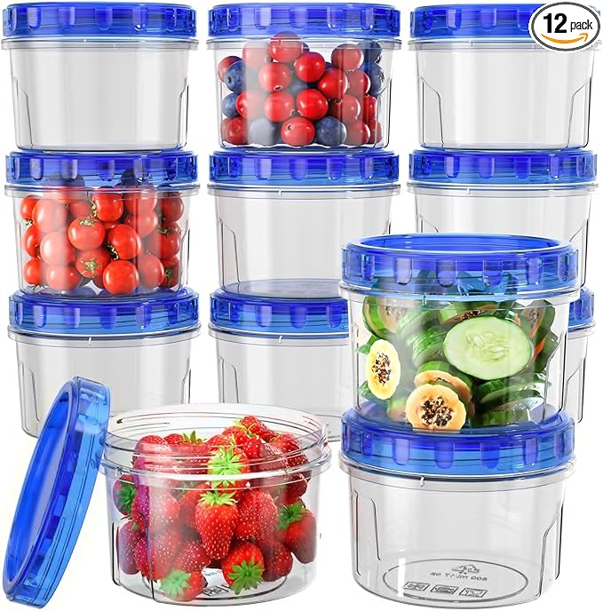 Freezer Storage Containers, Airtight Plastic Food Storage Containers