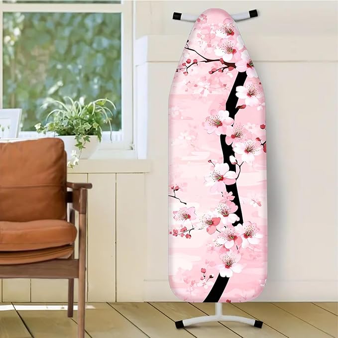 Nuxovilar Pink Cherry Blossom Ironing Board Cover, 15 * 54inch, Fit Most