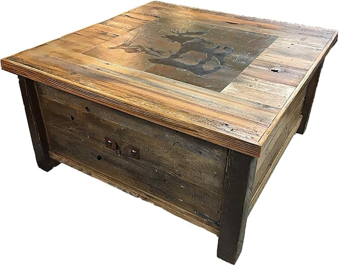 Authentic Barnwood Blanket Storage Coffee Table