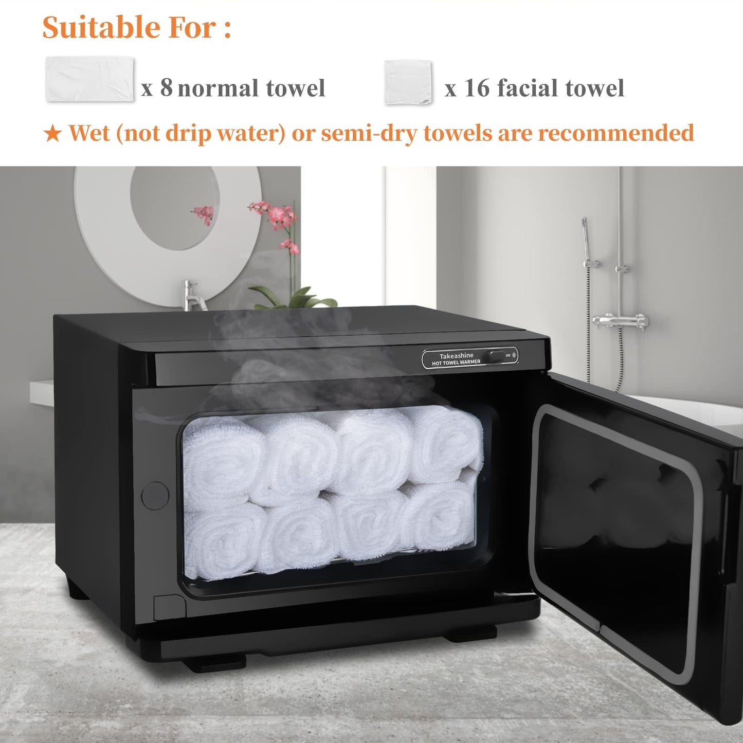 Towel Warmer, 8L Facial & Spa Towel Warmer Auto Reheat, Hot Towel Warmer Cabinet for Estheticians, Professional Towel Warmer for Salon, Spa, Massage