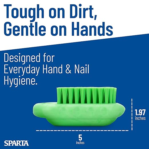 SPARTA Nail Scrub Brush Commercial-Grade, Heavy-Duty Hand and Fingernail Brush