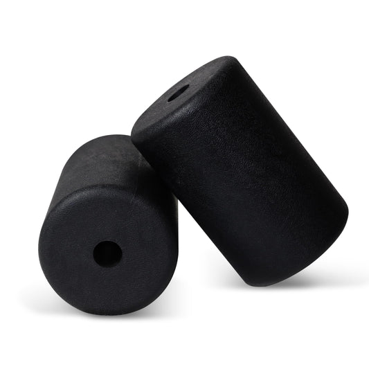 WF Athletic Supply PU/Foam Foot Pads, Foam Roller for Exercise Machines Equipment Replacements, Roller Pad for Leg Extension, PEC Deck Pads for Weight Bench, Sold by Pair (7” x 4.5” OD x 0.875” ID)