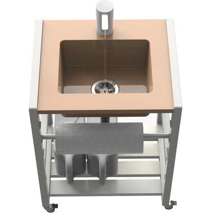 Splishkin Bathroom Vanity Sink, Portable Sink – Wash Station with Electronic Faucet, Adjustable Height, Dual Water Tanks – Ideal for Home, Camping, Art & Pottery Studios (Large Tank)