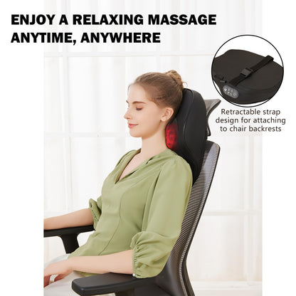 UEKUEK Rechargeable Back and Neck Massager with Heat,U6 New Upgrade Back Massager for Pain Relief Deep Tissue,4D Massage Heads,20 Massage Contacts for Neck,Shoulder,Legs,Foot,Gifts for Women Men