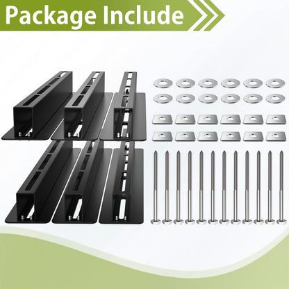 Fengone Heavy Duty Ceiling Storage Rack,Overhead Garage Storage Rack,Powder Coated Tote Storage Racks for Garages, Sheds, Storerooms (6 PCS, for 5 Bins)