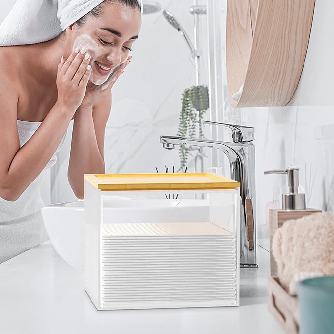 VITVITI Drawer Disposable Face Towel Holder Box, Acrylic Facial Towel Container