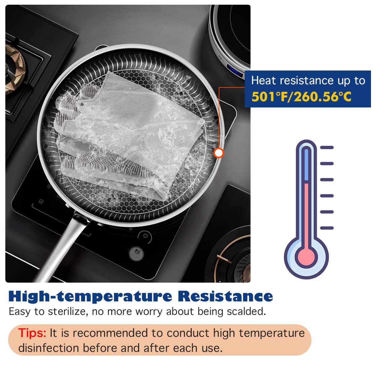 VavoPaw Pet Grooming Gloves - Dog Bathing Shampoo Brush with High Density Teeth, Heat Resistant Silicone Five Finger Design for Bathing and Massaging Dogs and Cats, Gray