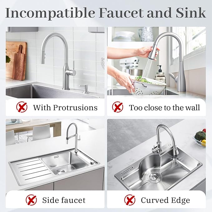 PoYang 17.7 Inch Faucet Mat for Kitchen Sink Splash Guard Behind Faucet