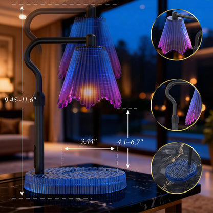 WYghyronic Candle Warmer Lamp with Timer & Dimmable 4-Level Brightness - Adjustable Height,for New Home Bedroom, Gifts for Women(Blue)