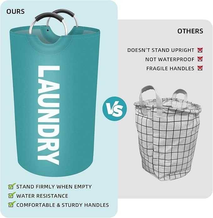 StorageRight 90L Large Laundry Basket, Laundry Hamper, Dirty Clothes Hamper