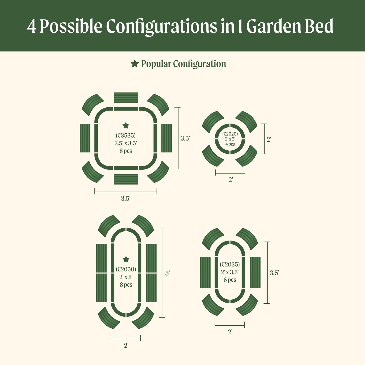 Vego garden Raised Garden Bed Kit, 17" Tall 4 in 1 Modular Metal Raised Garden Beds Kit, Metal Planter Box for Vegetables, Flowers, Herbs, Terra Cotta