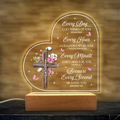 SANDJEST Acrylic Night Light - Christian Gifts for Women - Bible Verse Inspirational Gifts - Religious Decor for Birthday, Christmas