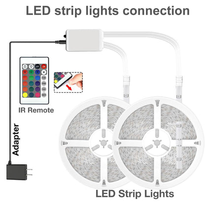 dalattin Led Lights for Bedroom 200ft, Smart Led Strip Lights with App Control Remote, RGB LED Light Strips, 24V Led Strip Lights for Room Decoration Party, Festival Decor(2 Rolls of 100ft)