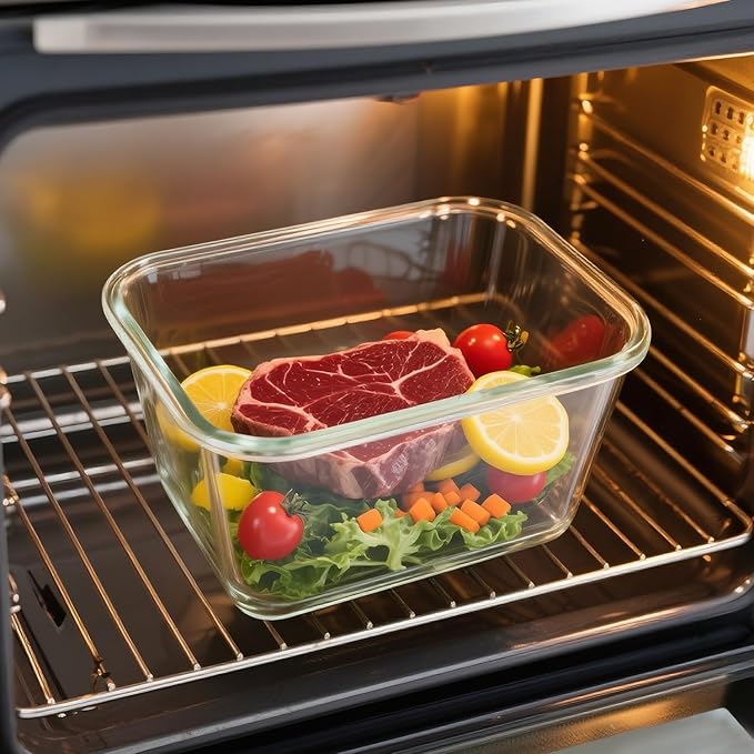2 Pack Large Glass Storage Containers