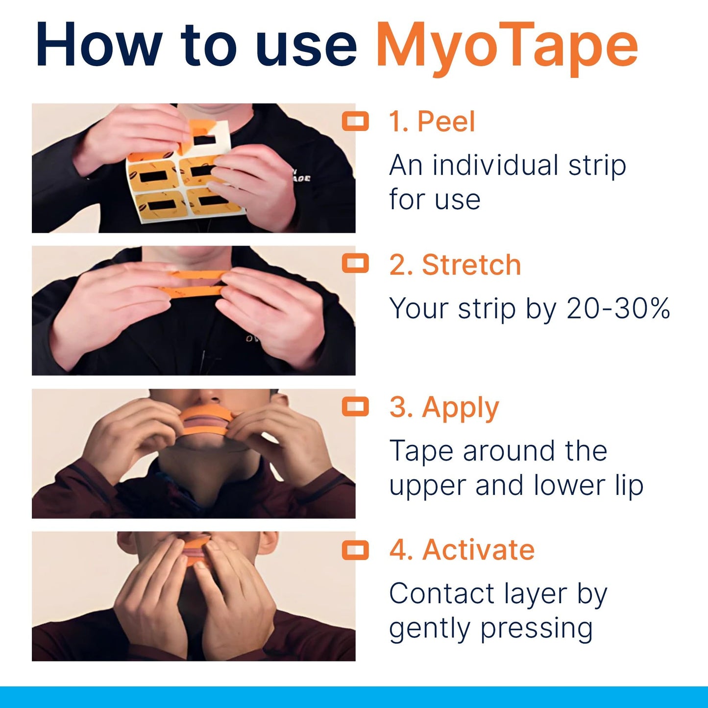 MyoTape - Mouth Tape for Adults - 90 Nights - Reduce Snoring - Safe Alternative to Mouth Tape - Improve Your Sleep - Promote Nasal Breathing - Men/Women/Unisex - Comfortable & Gentle On Skin