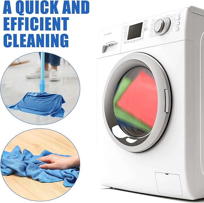 Nuanchu 20 Pieces Extra Large Microfiber Cleaning Cloth Rags Towels Bulk 20 x