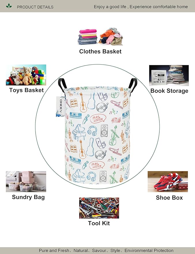 Round waterproof laundry basket, gift basket, suitable