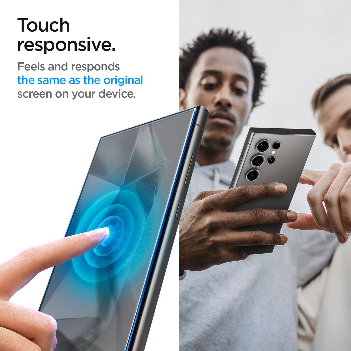 Spigen Tempered Glass Screen Protector [GlasTR EZ Fit] designed for Galaxy S25 Plus | Galaxy S24 Plus [Case Friendly] - 2 Pack