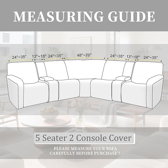 100% Waterproof Sectional Recliner Couch Covers