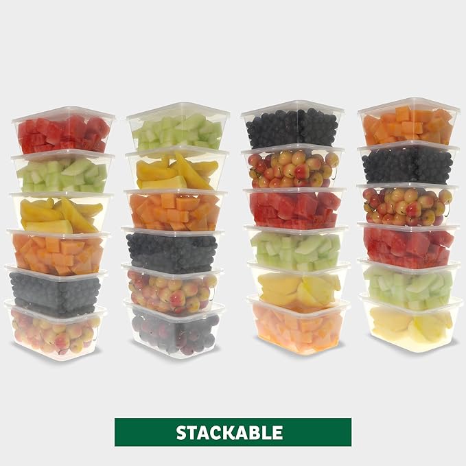 Freshware Food Storage Containers 34 oz Plastic Deli Containers